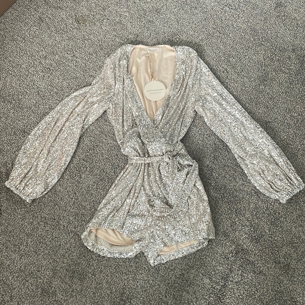 Show stopping champagne romper